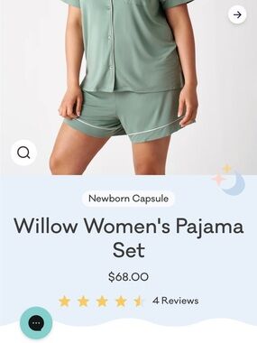 Little Sleepies Sage Green Short Pajama TOP ONLY